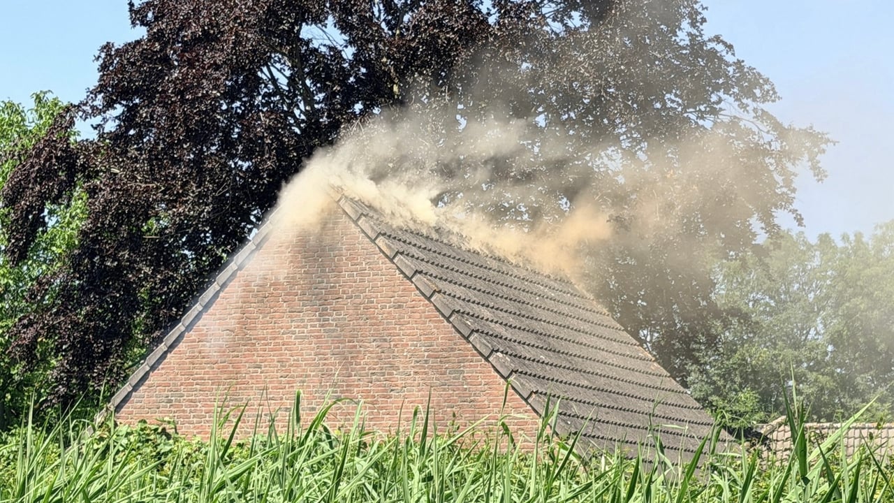 De brand veroorzaakte flink wat rookontwikkeling