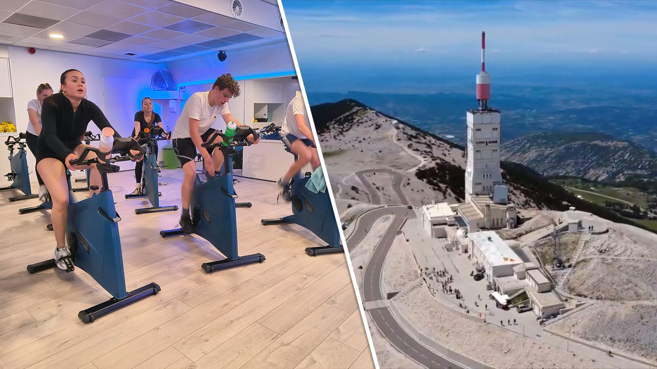 Van Maerlant leerlingen trainen voor Mont Ventoux