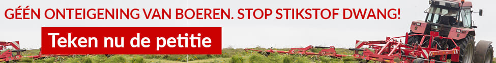 Banner Petitie Onteigening van boeren Gecentreerd