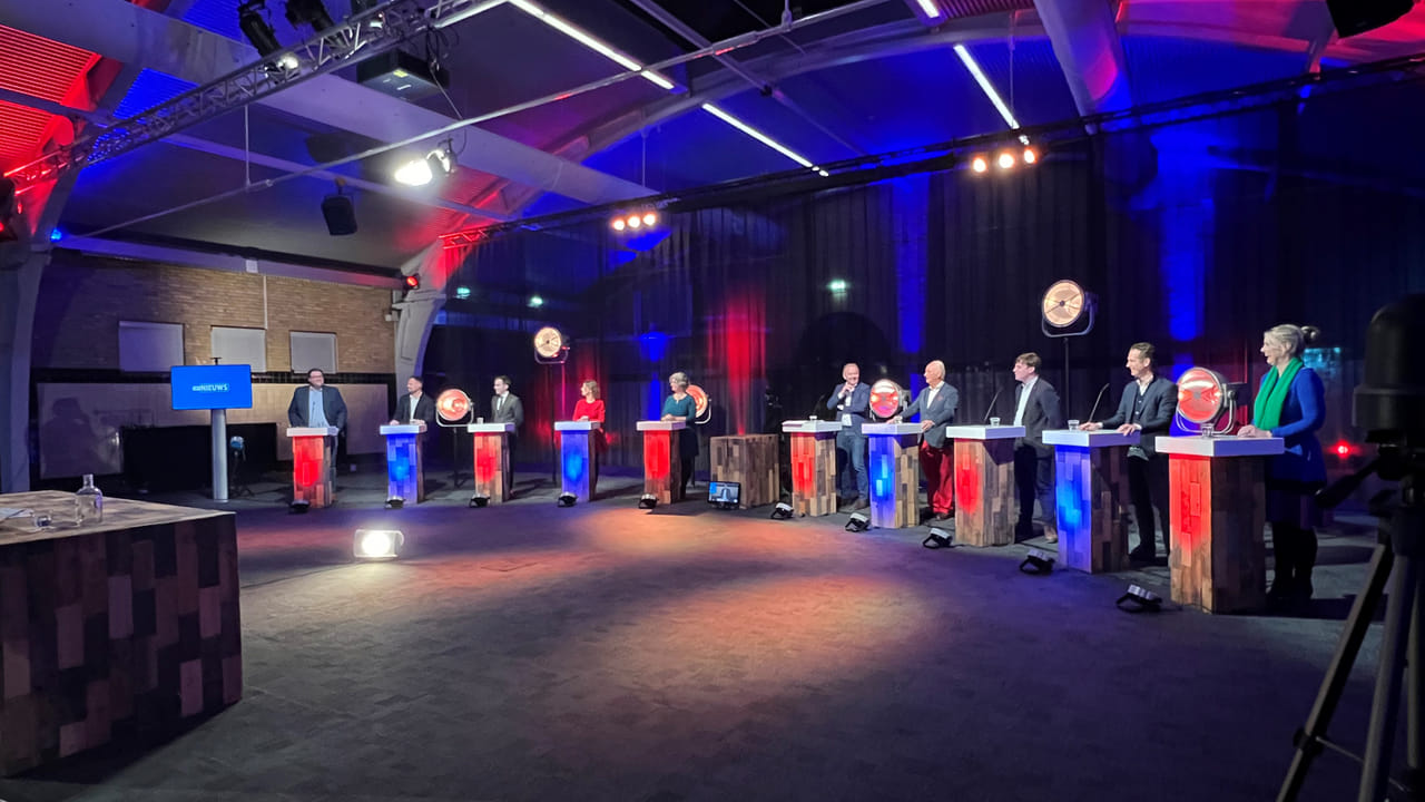 De Bossche lijsttrekkers bij het Dtv-debat in 2022.