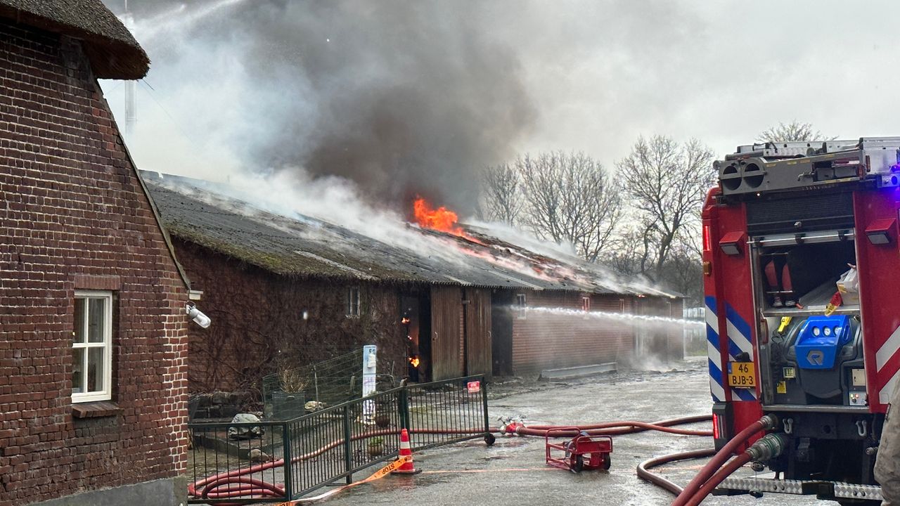 Uitslaande brand in schuur aan Loo in Nistelrode is geblust