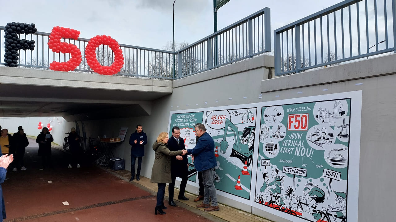 Stripverhaal vertelt de geschiedenis van snelfietsroute F50
