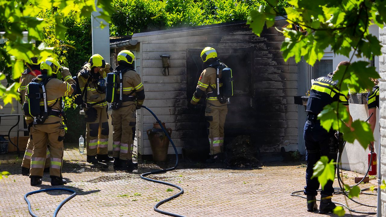 Brand veroorzaakt schade aan tuinhuisje Oss