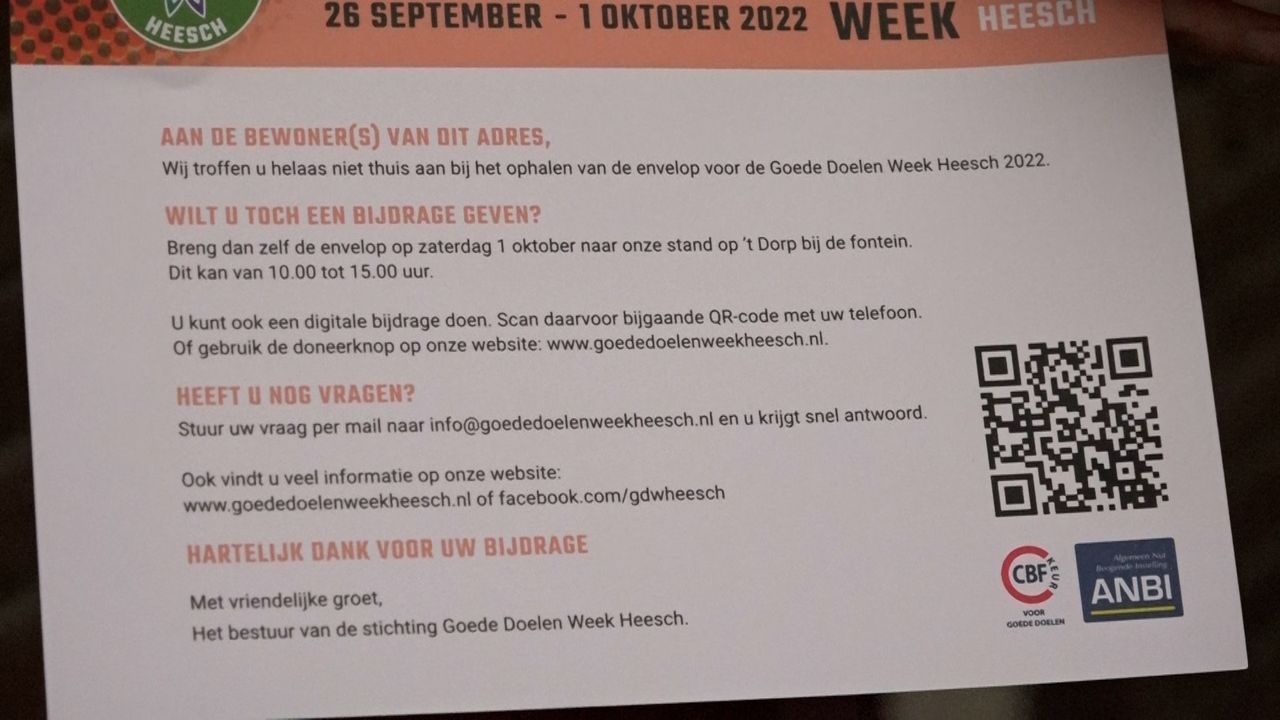 Goede Doelenweek Heesch brengt € 29.240 op