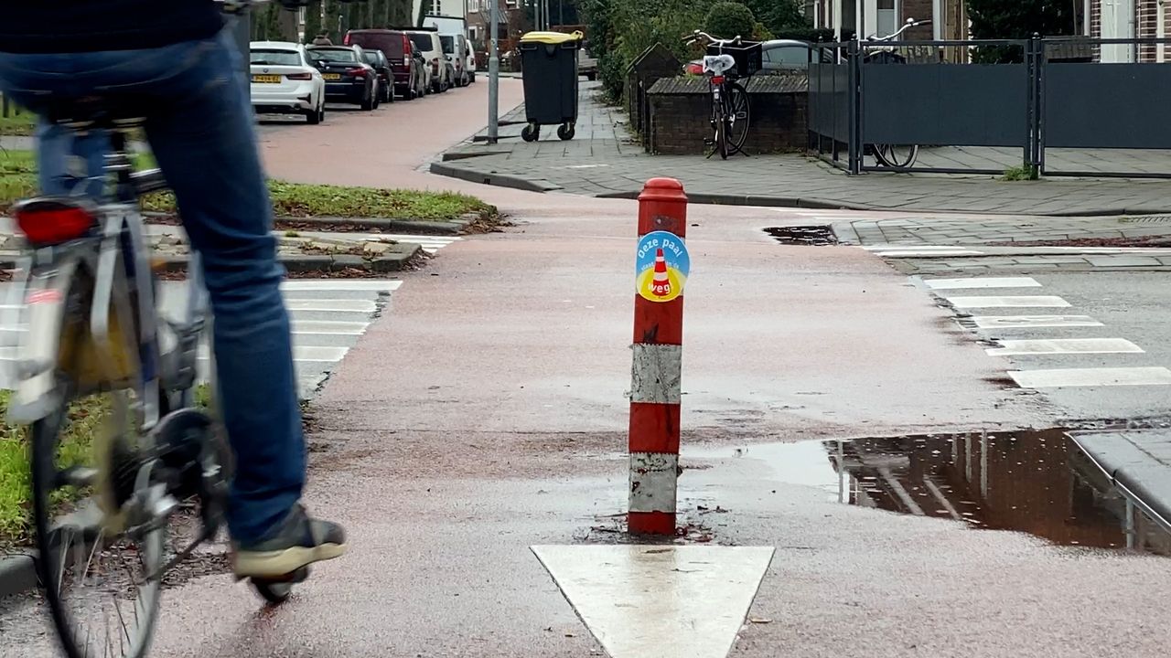 Actie tegen gevaarlijke paaltjes op Bossche fietspaden