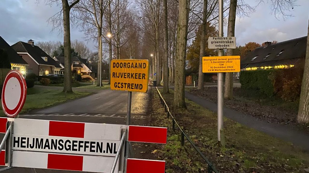 Amsteleindstraat twee weken dicht vanwege werkzaamheden