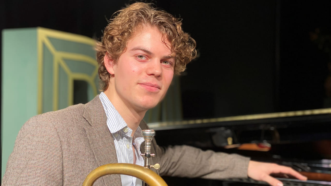 Droom voor Bram van de Glind (22) komt uit, spelen met het beste Jazzorkest van Nederland