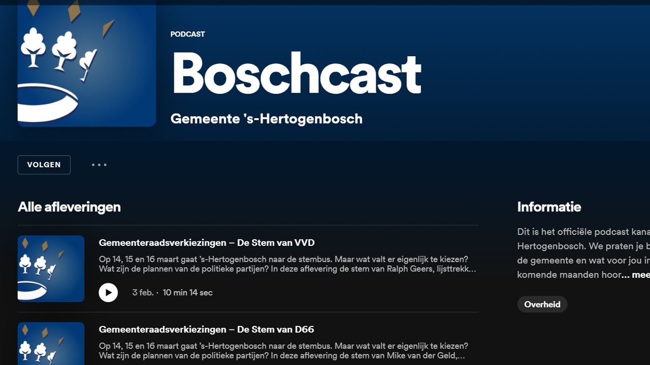 Gemeente Den Bosch komt met podcast in aanloop naar gemeenteraadsverkiezingen