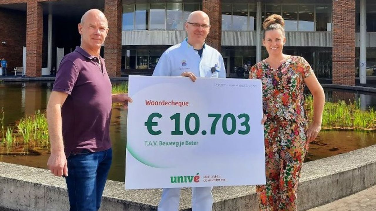 Cheque van 10.000 euro om te blijven bewegen tijdens ziekenhuisopname
