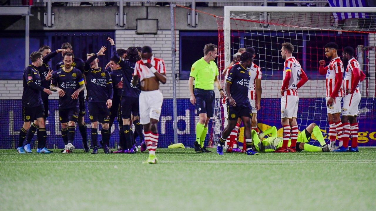 TOP verliest opnieuw van Roda JC, hersenschudding Alblas bij discutabele eerste goal