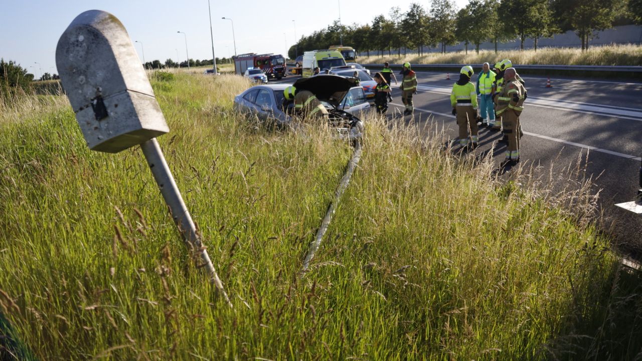 Eenzijdig ongeval oprit A59 bij Nuland