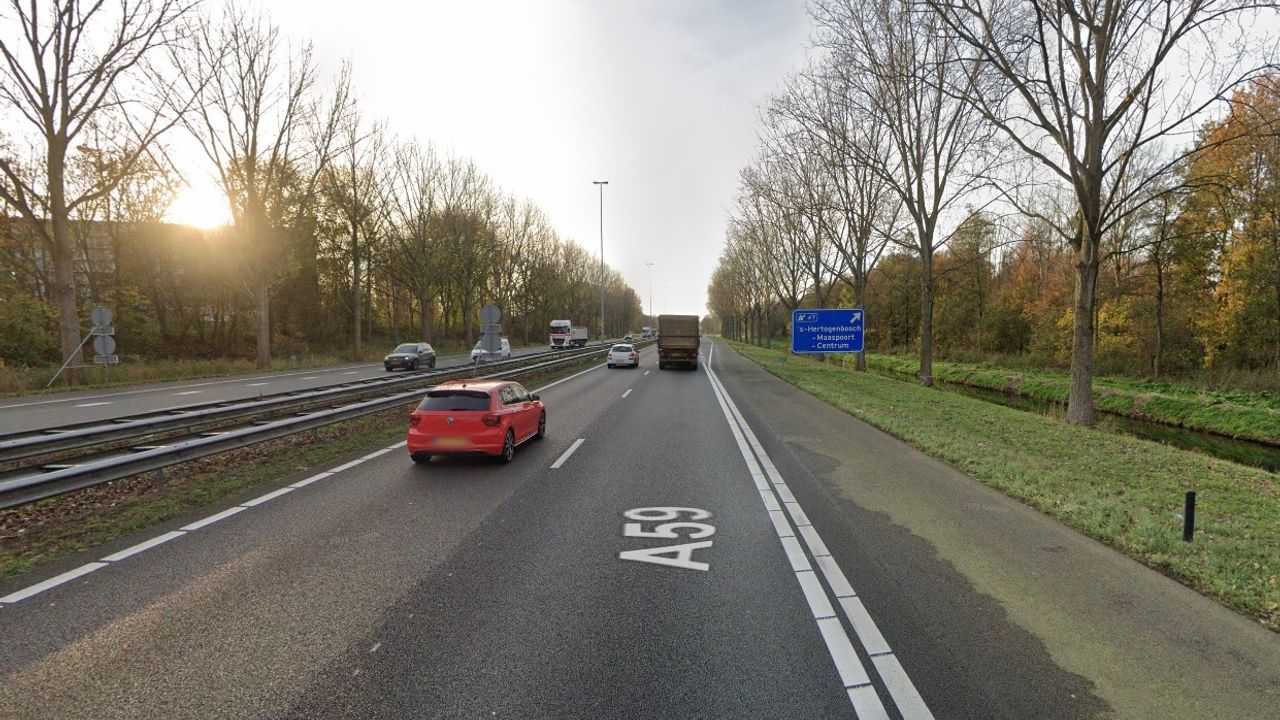 A59 richting Den Bosch afgesloten in verband met dodelijk ongeval