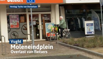 Fietsers zorgen nog steeds voor overlast op Moleneindplein in Vught, ondanks handhaving.